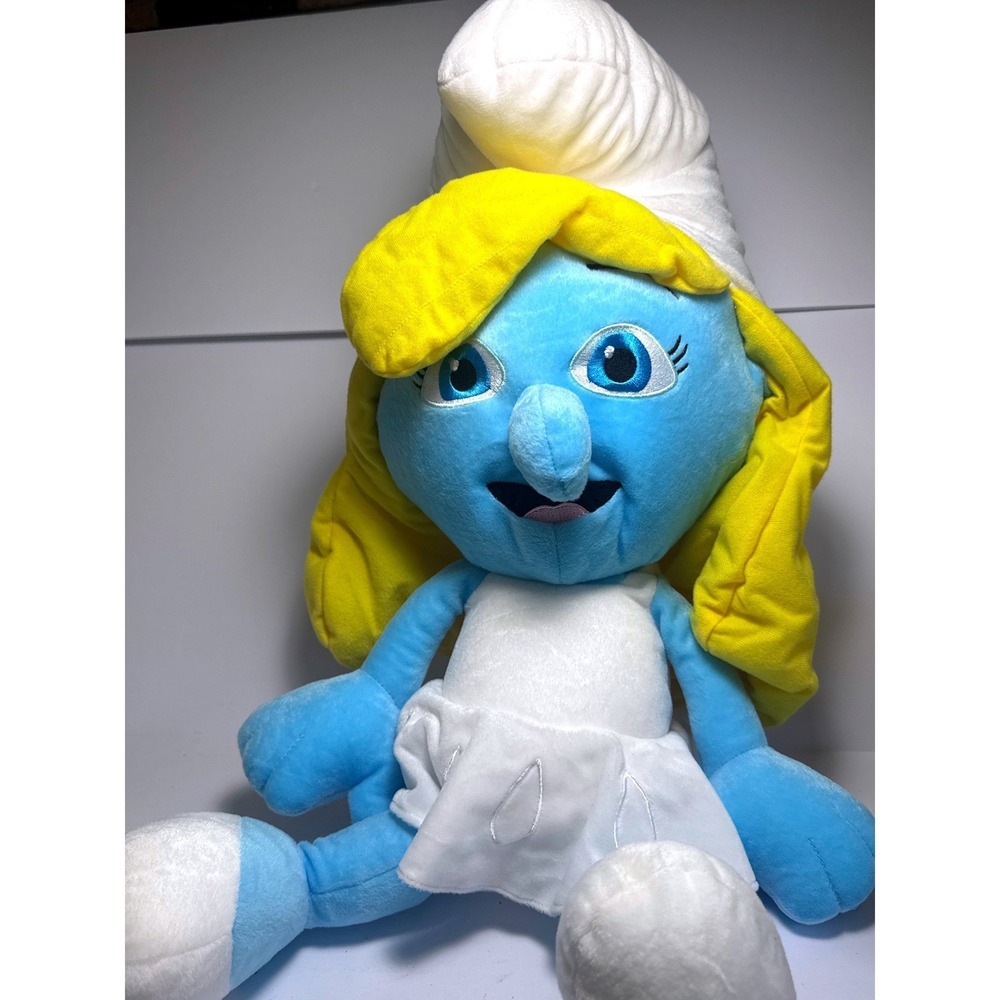 The Smurfs Smurfette Plush Toy Kids Large Blue 2013 Excellent Movie Merchandise